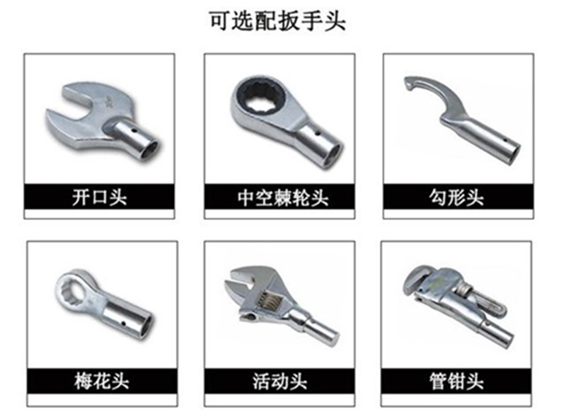 預(yù)置扭力扳手可換扳手頭部